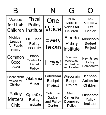 SPP BINGO Card