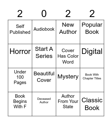 May Bingo Reading Challenge Bingo Card