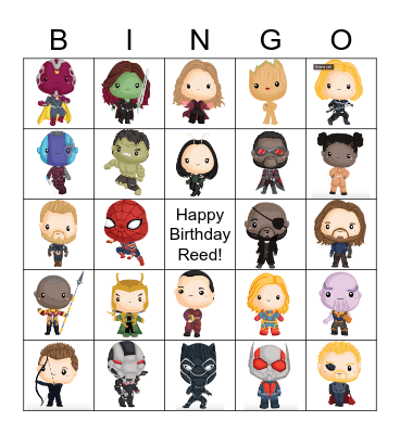 Avengers Bingo Card