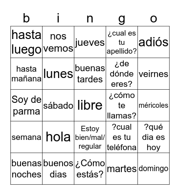 Bingo Card