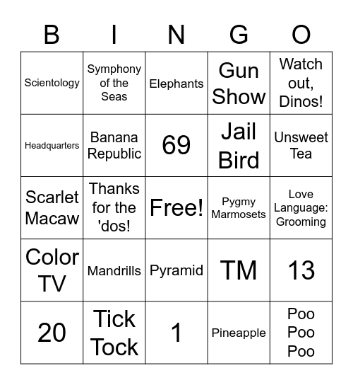 Majestic Blue BINGO Card