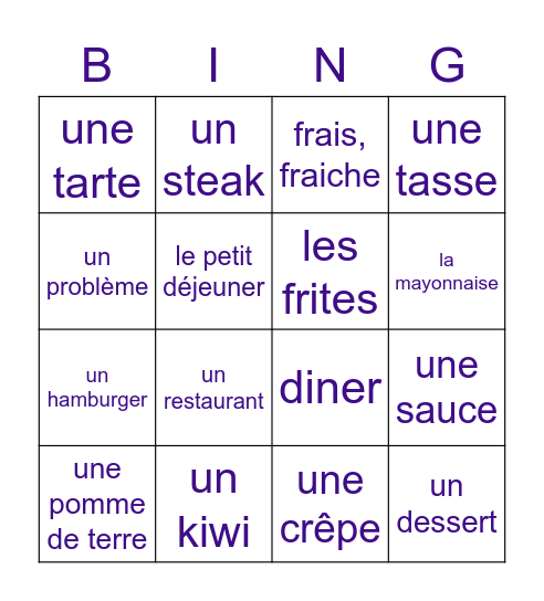 BINGO Card