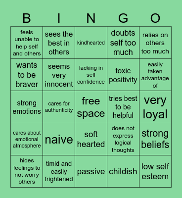 kanna kinnie bingo Card