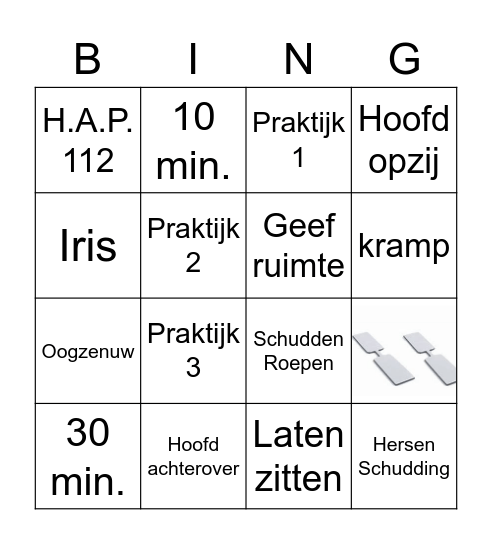 EHBO LES Bingo Card