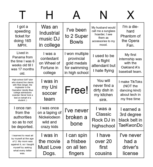 IRL Coworker Bingo Card