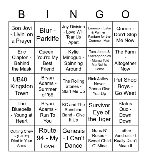 Viking's Landings Fathers Day Bingo Card