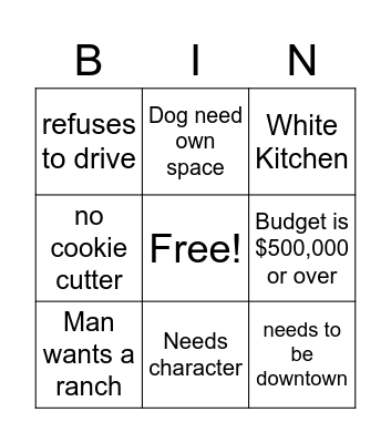 🏡House Hunter Bingo🏡 Bingo Card