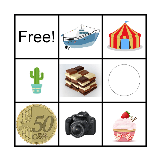 de letter c Bingo Card