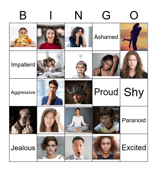 Non-verbal Communication Bingo Card