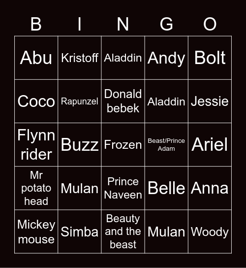 Punya Flynn (Kane) Bingo Card