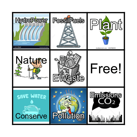 Earth Day Bingo Card