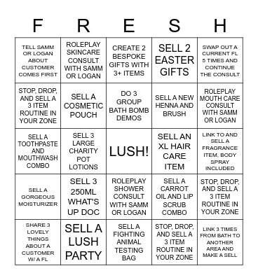 MAY 9TH - 15TH Bingo Card