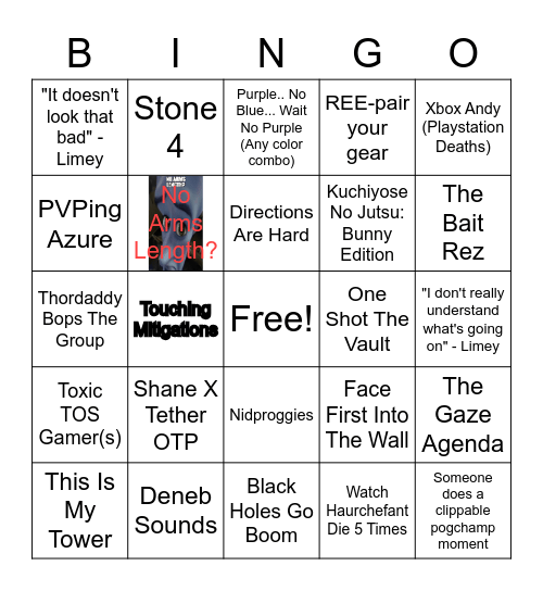 DSR Bingo Card