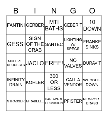 ProVisions Customer Service Week Bingo Card