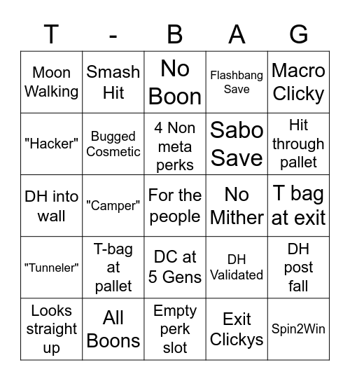 Survivor Bingo Card