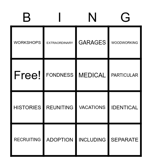 THE TWIN 'JIMS' Bingo Card