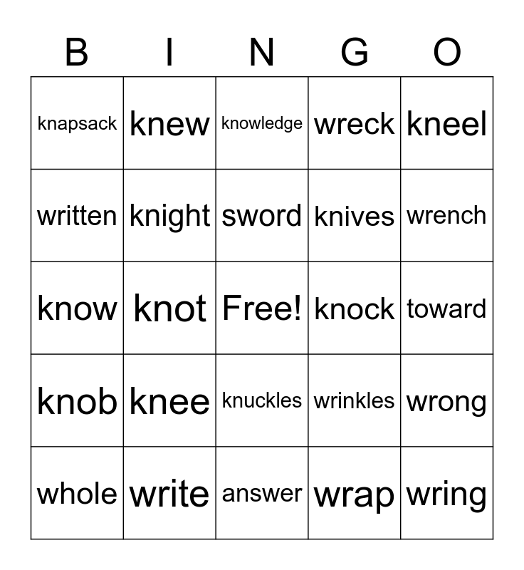 silent-k-and-w-bingo-card