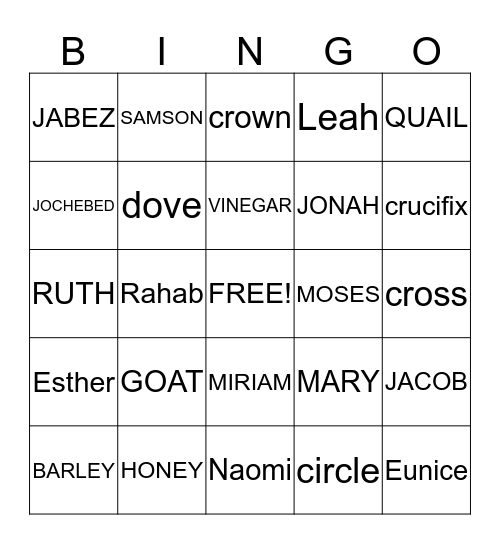 Bedford Alliance Bingo Card