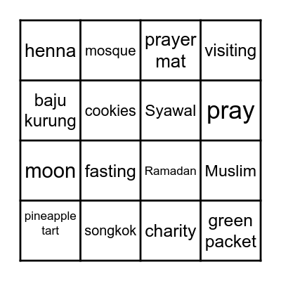 Hari Raya Bingo! Bingo Card