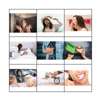 Morning Routine Bingo Card