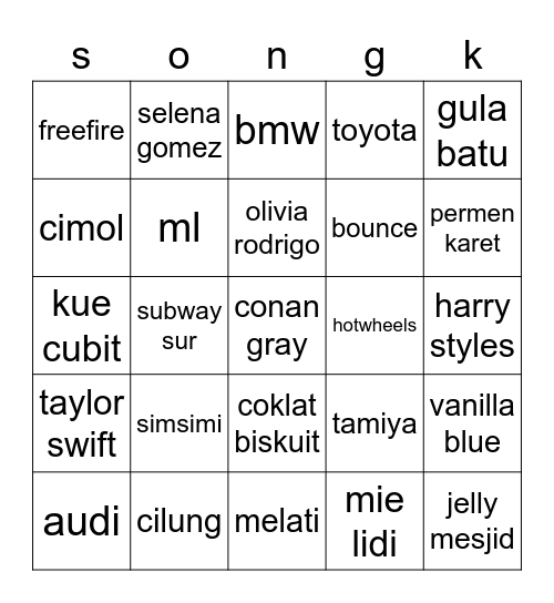 bingo Card