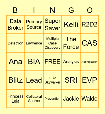 ISS PSR Week Bingo Card