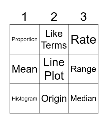 Quiz 5 Bingo Card