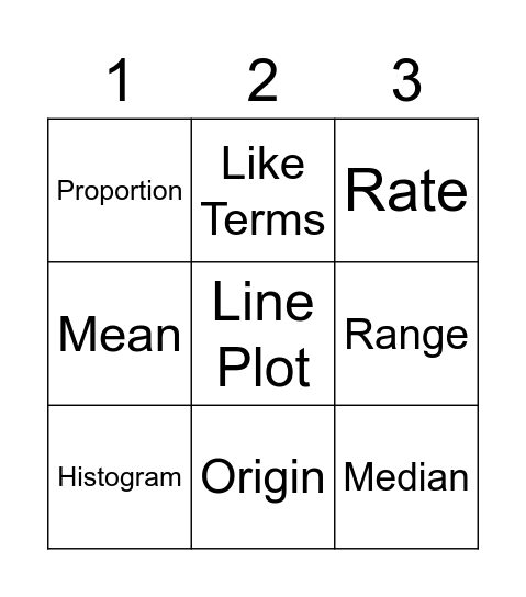 Quiz 5 Bingo Card