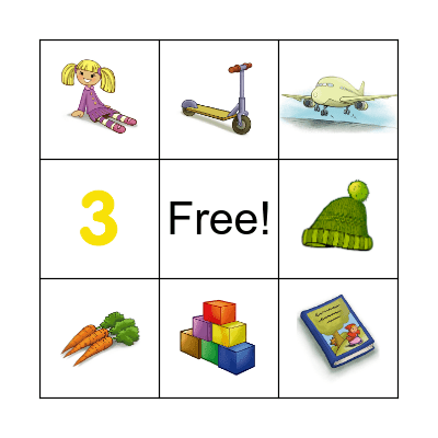 KINDERGARTEN Bingo Card