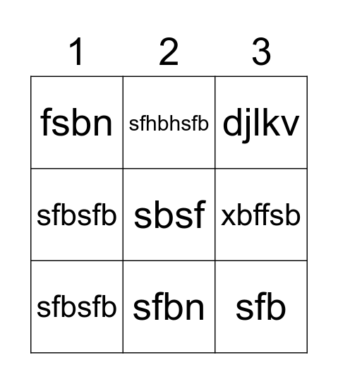 Bingo musical Bingo Card