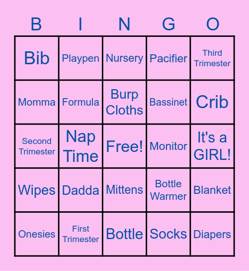 Baby Castro Bingo Card