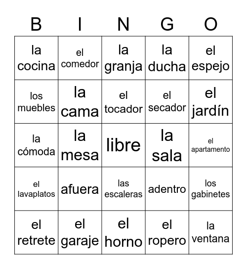 La casa 2 Bingo Card