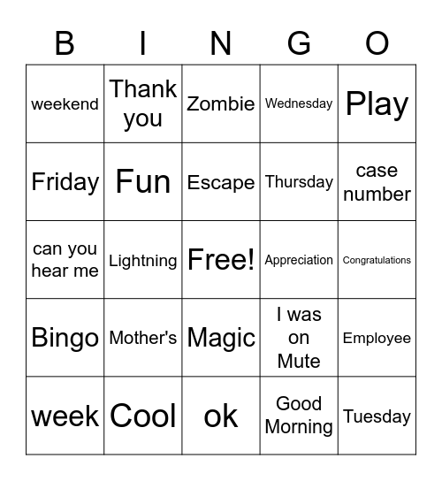 First American Bingo Card