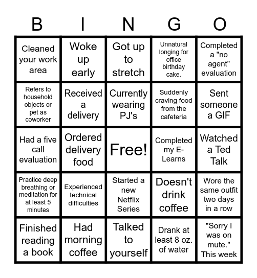 BQA BINGO Card
