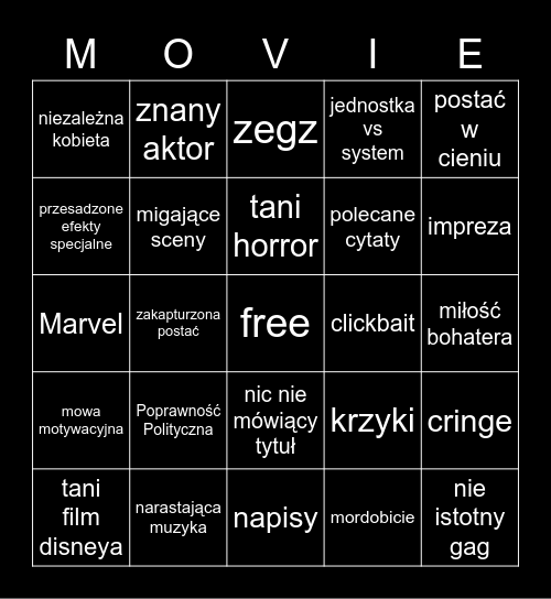 Hollybruh Bingo Card
