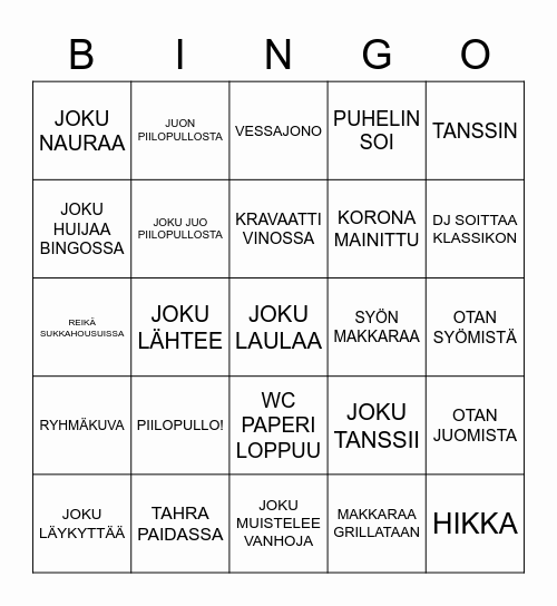 BINGO Card