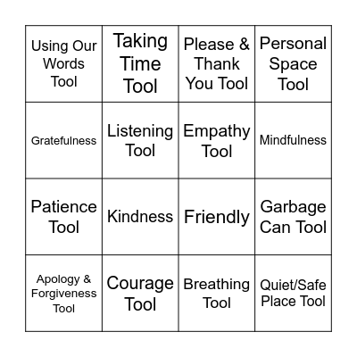 Tool Box Bingo ! Bingo Card