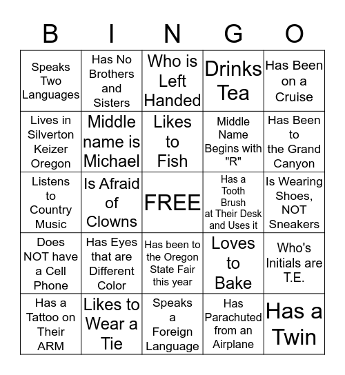OAA  Bingo Card