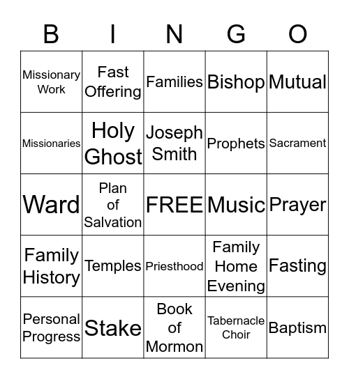 Combined Mutual Bingo Card