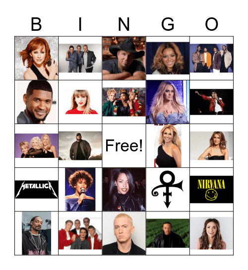 IT'S NOT BINGO...IT'S SINGO! Bingo Card
