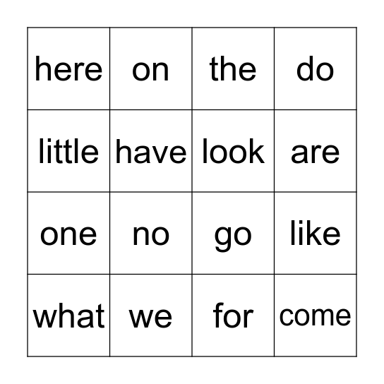 SWINGO Bingo Card