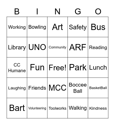 Toolworks Program Bingo Card