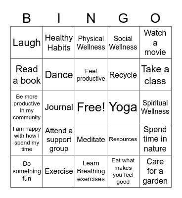 Harambee Bingo Card