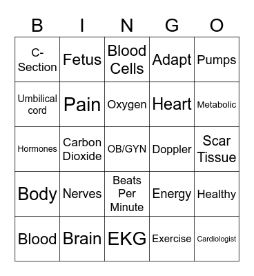 Medical Terminology - Human: The World Within_Pulse (Cardiovascular System) Bingo Card