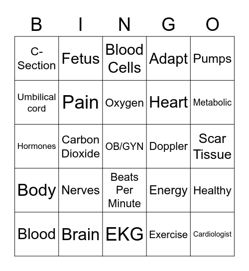 Medical Terminology - Human: The World Within_Pulse (Cardiovascular System) Bingo Card