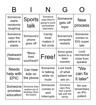 IDG BINGO Card