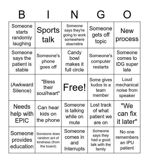 IDG BINGO Card
