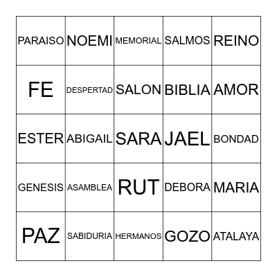 BINGO TEOCRATICO Bingo Card