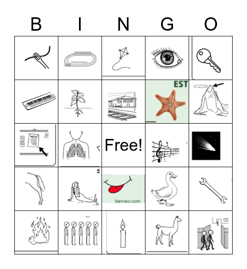 Palabras Polisemicas Bingo Card