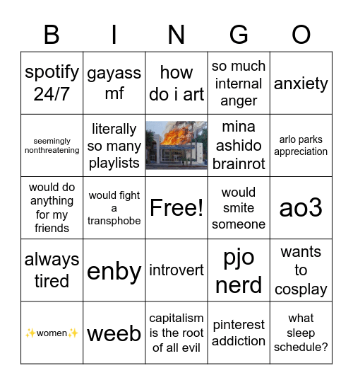 mecore Bingo Card